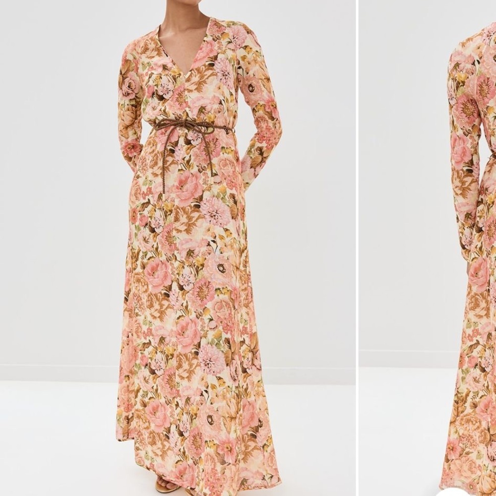 Zimmerman Floral Maxi Dress with Belt